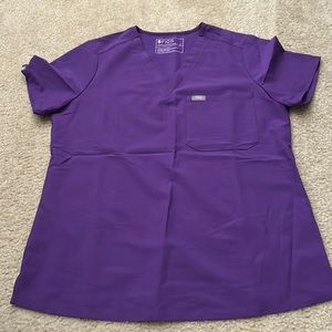 NWOT Ultra Violet Figs Catarina Scrub Top
